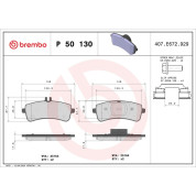 BREMBO Bremsklötze HA | MERCEDES SL 12 | P 50 130