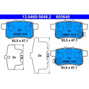 Bremsbelagsatz Honda T. Accord 2.0-2.4 08-15 | 13.0460-5648.2