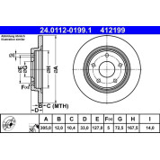 Bremsscheibe Fiat T. Freemont 2.0 Jtd/2.4-3.6 11 | 24.0112-0199.1