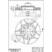 10 481 011M Bremsscheibe VA Brembo Max | OPEL Kadett,Astra,Vectra,DAEW 84 | 09.5148.76