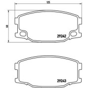 BREMBO Bremsklötze | MITSUBISHI Canter 86 | P 54 035