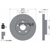 Bremsscheibe Toyota P. Rav4 00 | 92139703