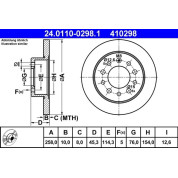 Bremsscheibe Hyundai T. Coupe 1.6-2.7 01-09 | 24.0110-0298.1