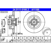 Bremsscheibe | 24.0111-0166.2