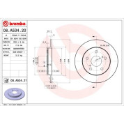 82 482 150 Bremsscheibe HA | TOYOTA Auris, Corolla 07 | 08.A534.21