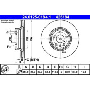 Bremsscheibe Audi S. A4/A5 07 | 24.0125-0184.1