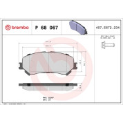 BREMBO Bremsklötze VA | RENAULT Espace, Megane 15 | P 68 067