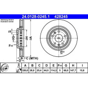 Bremsscheibe Renault P. Laguna/Scenic/Talisman 07 | 24.0128-0245.1