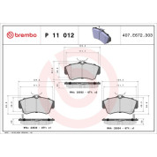 BREMBO Bremsklötze VA | CHRYSLER PT Cruiser 00 | P 11 012