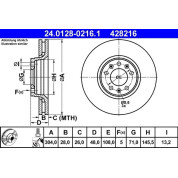 Bremsscheibe Citroen P. C5/Jumpy 07 | 24.0128-0216.1