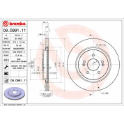 Bremsscheibe HA | HYUNDAI Santa Fe 18 | 09.D991.11