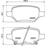 BREMBO Bremsklötze HA | OPEL Mokka 12 | P 59 099