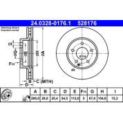 Bremsscheibe Db P. W211 1.8-3.2 02-09 Power Disc | 24.0328-0176.1