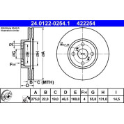 Bremsscheibe | 24.0122-0254.1