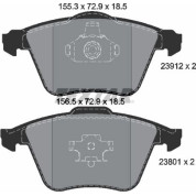 Bremsbelagsatz Volvo P. S40/V50 04-/Saab 9-3 Ko A 17 | 2391201