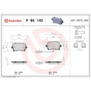 BREMBO Bremsklötze HA | AUDI Q3 11 | P 85 142