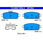 Bremsbelagsatz Opel T. Astra J 09-/Zafira C 11 | 13.0460-7264.2