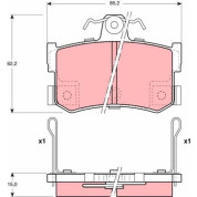 Bremsklötze HA | MG,ROVER MG TF,800 87 | GDB1169