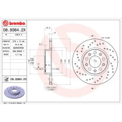 Bremsscheibe HA Xtra | ALFA 159,Brera 05 | 08.9364.2X