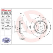 86 482 038 Bremsscheibe HA | HONDA FR-V 04 | 08.B586.10