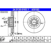 Bremsscheibe Audi P. A6/A8 2.5-4.2Tdi/2.8-6.0 94-10 | 24.0130-0183.1