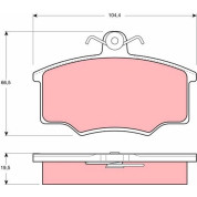 Bremsbelagsatz Vw P. A80 -86 Zwyk | GDB628