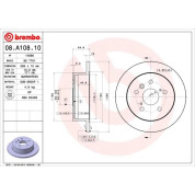 82 482 038 Bremsscheibe HA | TOYOTA Camry 2.4,3.0 01-05 | 08.A108.10