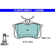 Bremsbelagsatz Audi T. A4/A6/Tt 97-08 Keramik | 13.0470-2886.2