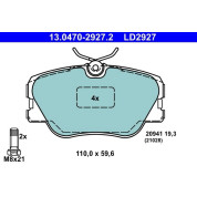 Bremsbelagsatz Db P. W124/W201 85-96 Keramik | 13.0470-2927.2