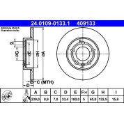 Bremsscheibe Vw T. Bora/Golf 4Motion 98-05 | 24.0109-0133.1