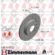 10 482 016 Sport Bremsscheibe HA Sport O | OPEL Vectra,FIAT Croma,SAAB 02 | 430.1497.52