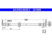 Bremsschlauch | 24.5103-0430.3