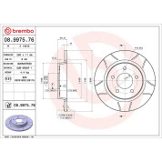 Bremsscheibe HA Brembo Max | MAZDA 3, 5 99-14 | 08.9975.76