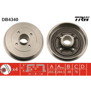 Bremstrommel. Nissan T.Micra/Hinweis 1,0-1,6 03-12 | DB4340