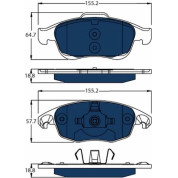 Bremsklötze VA Electric Blue | CITROEN Berlingo PEUGEOT Partner 08 | GDB1690BTE