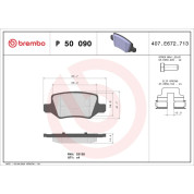 BREMBO Bremsklötze HA | MERCEDES W168,W169,W245,W414 97 | P 50 090