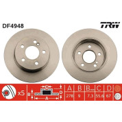 Bremsscheibe Db T. W204 07 | DF4948