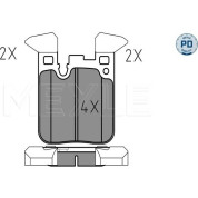 Bremsbelagsatz Bmw T. 1/2/3/4 11 | 025 250 2916/PD