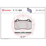 BREMBO Bremsklötze HA | CHRYSLER 300 JEEP Grand Cherokee 04-11 | P 11 024