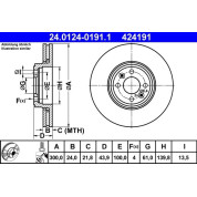 Bremsscheibe Renault P. Scenic 1.6-2.0 03 | 24.0124-0191.1