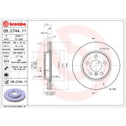 Bremsscheibe VA | BMW 2 13 | 09.C744.11