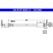 Bremsschlauch | 24.5137-0221.3