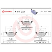 BREMBO Bremsklötze Xtra VA | AUDI SEAT SKODA VW 04 | P 85 072X