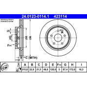 Bremsscheibe Opel T. Insignia 1.4-2.8 08 | 24.0123-0114.1