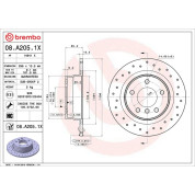 Bremsscheibe HA Xtra | BMW E81,E90 04 | 08.A205.1X