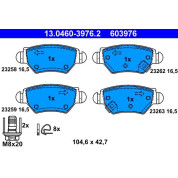 Bremsbelagsatz Opel T. Astra/Zafira 1,2-2,2 98-09 | 13.0460-3976.2