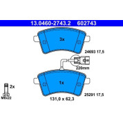 Bremsbelagsatz Renault P. Kangoo 1.2-1.6 08 | 13.0460-2743.2