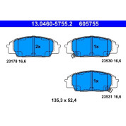 Bremsbelagsatz Honda P. Civic 1.4-2.0 01-12 | 13.0460-5755.2