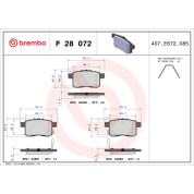 BREMBO Bremsklötze HA | HONDA Accord 08 | P 28 072