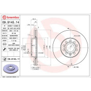 12 481 032 Bremsscheibe VA | AUDI A3,VW Golf,Passat,SKODA 00 | 09.9145.11